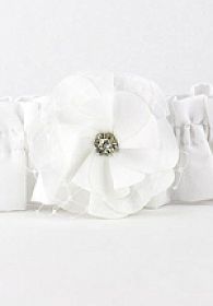 Netted Rose Wedding Garter