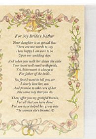 From the Groom to the Bride's Father Wedding Handkerchief