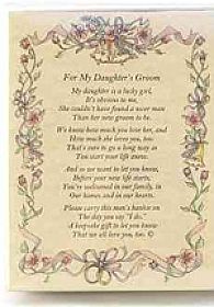 From the Bride's Parent to the Groom Poetry Wedding Handkerchief