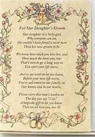 From the Bride's Parents to the Groom Poetry Wedding Handkerchief