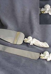 Cherub Angel Wedding Cake Server Set