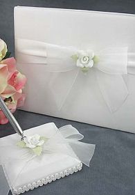 White Rose Wedding Guestbook