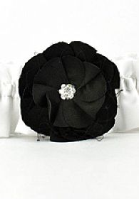 Black Rose Wedding Garter