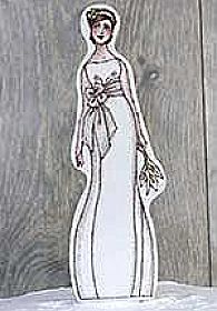 Chic Bride Paper Doll Mix and Match Wedding Cake Topper