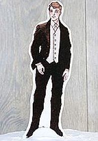 Formal Groom Paper Doll Mix and Match Wedding Cake Topper