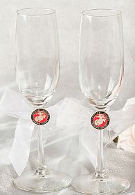 Military Wedding Toasting Glasses