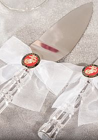 Military Wedding Cake Server Set 