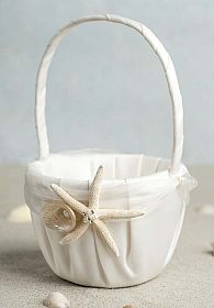 Starfish & Shell Beach Wedding Flowergirl Basket 