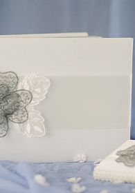 French Rhinestone Lace Guest Book
