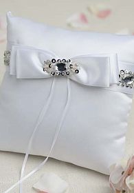 Glam Jeweled Wedding Ring Bearer Pillow 