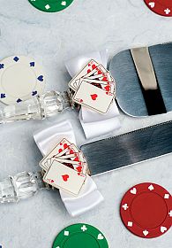 "Taking a Gamble" Wedding Cake Server Se