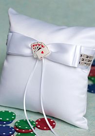 "Taking a Gamble" Wedding Ring Bearer Pillow