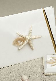  Starfish & Shell Beach Wedding Guest Book