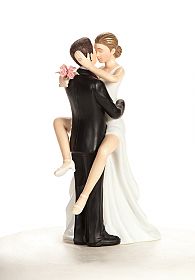 Funny Sexy Wedding Bride and Groom Cake Topper Figurine