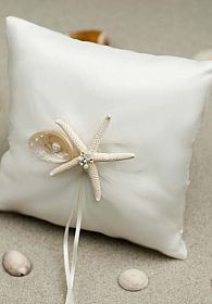 Starfish & Shell Beach Ring Pillow
